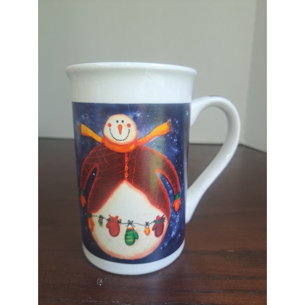 Royal Norfolk Snowman With Ornaments Tall Latte Mug